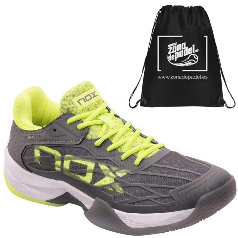 Zapatillas Nox AT10 LUX Gris Amarillo Fluor Zapatillas Nox AT10 LUX Gris Amarillo Fluor