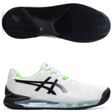 Asics Gel Resolution 8 Clay White Green Gecko