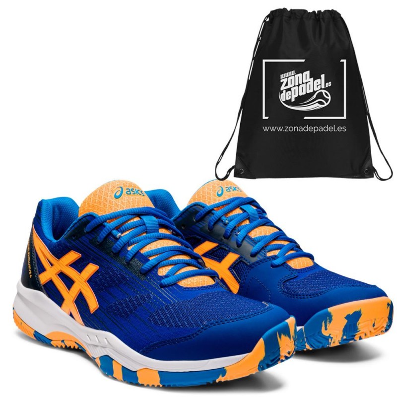 Asics Gel Padel Exclusive 6 Monaco Blue Orange Asics Gel Padel Exclusive 6 Monaco Blue Orange