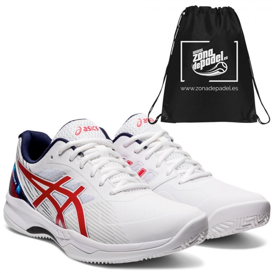 Asics Gel Game 8 Clay LE White Classic Red