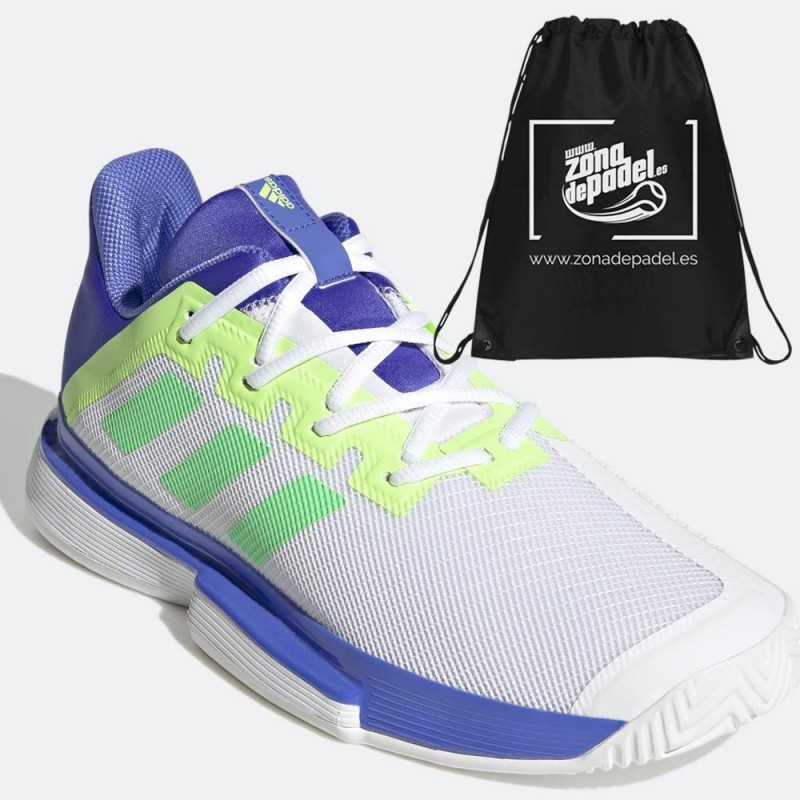 Zapatillas Adidas SoleMatch Bounce M Sonik White Blue 2021 Zapatillas Adidas SoleMatch Bounce M Sonik White Blue 2021