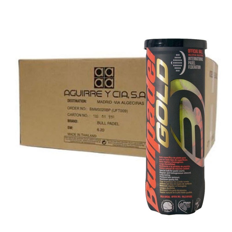 Cajón Pelotas Bullpadel Premium Gold 24 x 3 Cajón Pelotas Bullpadel Premium Gold 24 x 3