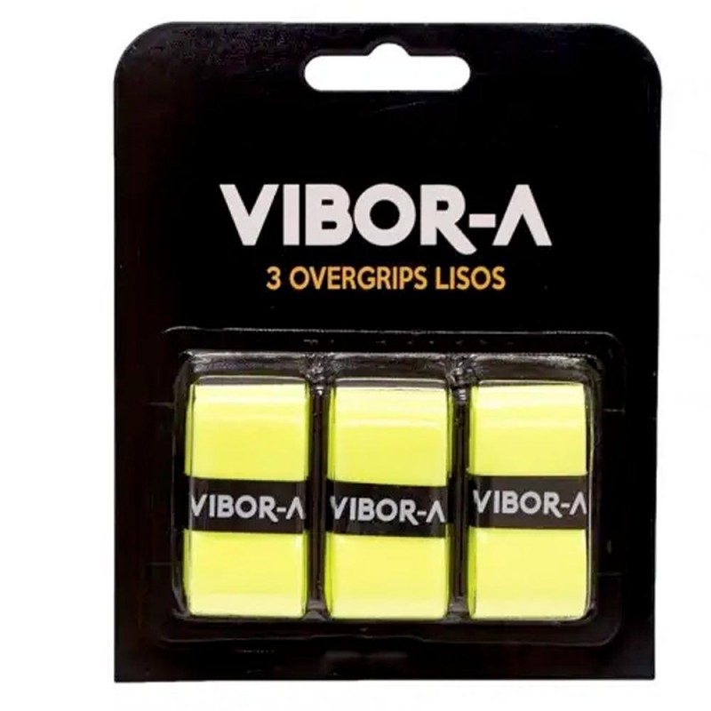 Overgrips Pro Vibora Lisos x3 Amarillo fluor Overgrips Pro Vibora Lisos x3 Amarillo fluor