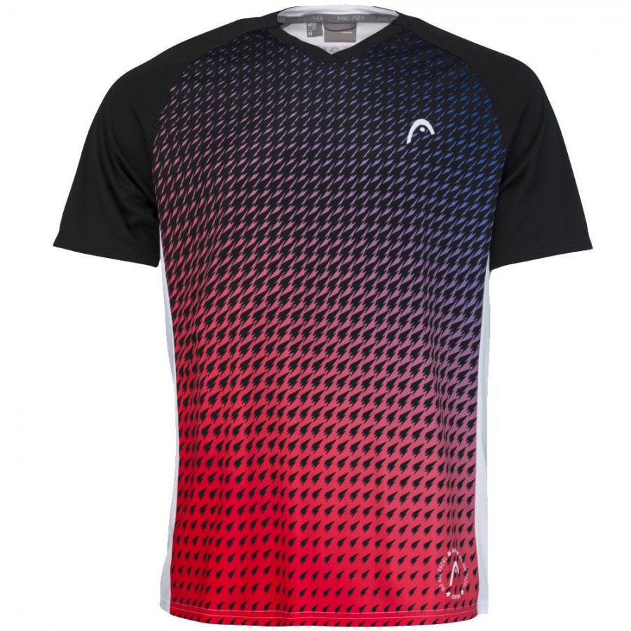 Camiseta Head Game Tech Red Print Padel