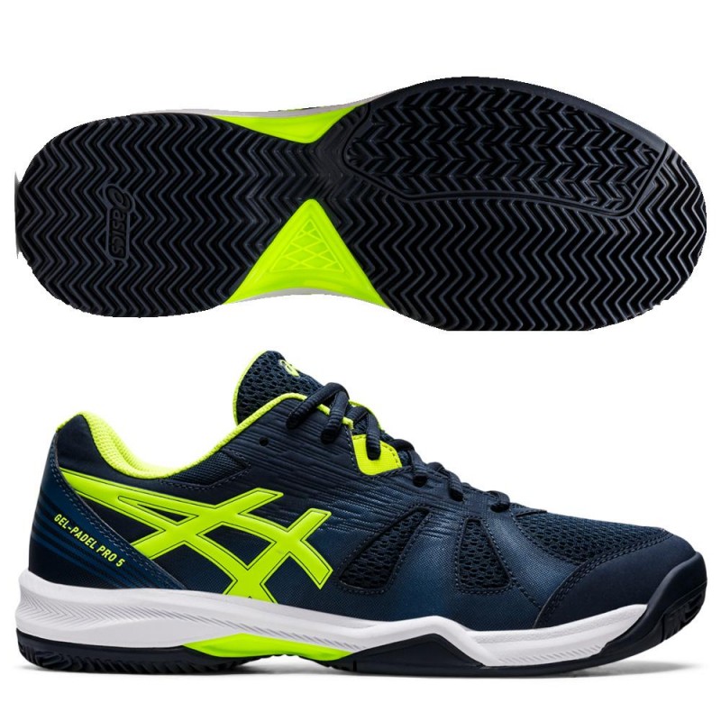 Asics Gel Padel Pro 5 French Blue Hazard Green Asics Gel Padel Pro 5 French Blue Hazard Green