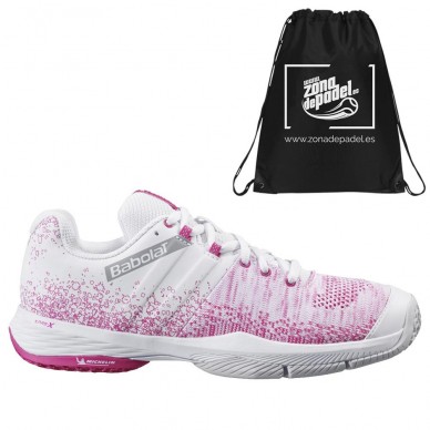 Zapatillas Babolat Sensa Women White Pink Peaconat 2021