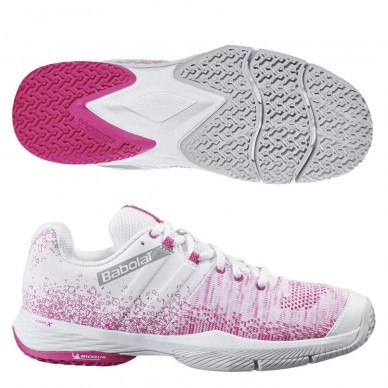 Zapatillas Babolat Sensa Women White Pink Peaconat 2021