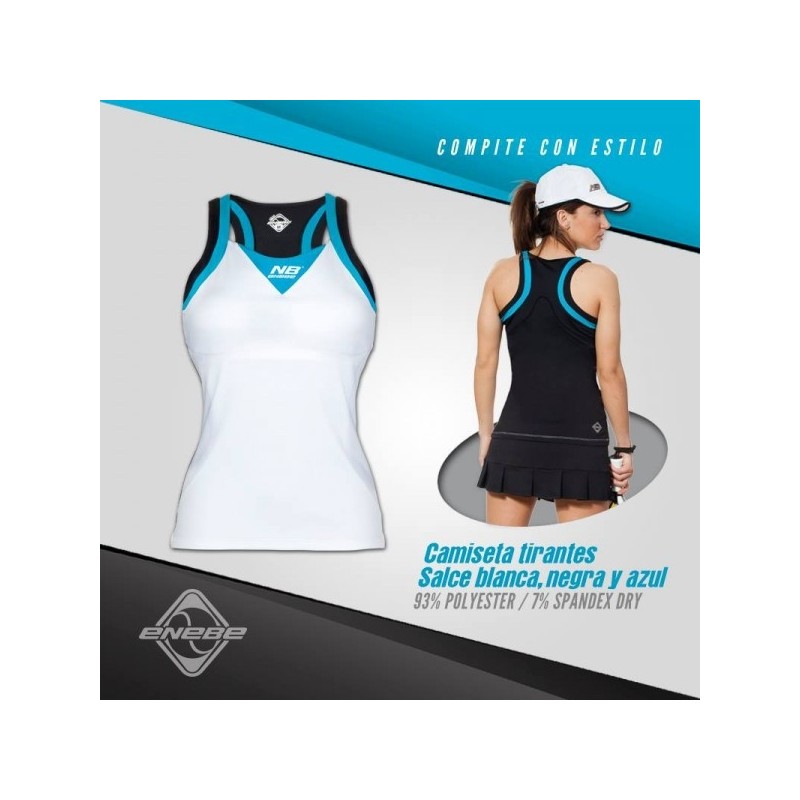 Camiseta Mujer Blanca Azul Camiseta Mujer Blanca Azul