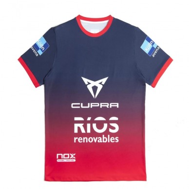 Camiseta Nox Sponsors AT10 Team Azul Rojo Degradado