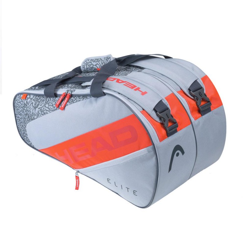 Paletero Head Elite Padel Supercombi Grey Orange 2022 Paletero Head Elite Padel Supercombi Grey Orange 2022