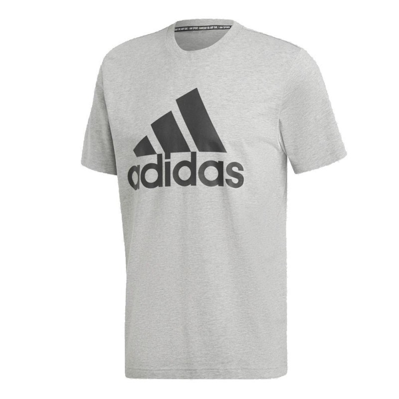 Camiseta Adidas MH BOS Tee Gris algodón - Zona de Padel