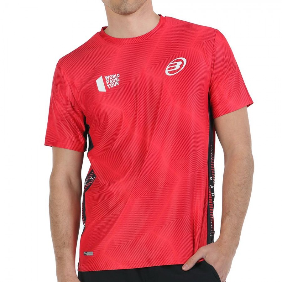 Camiseta Bullpadel Rogor Neon Crimson