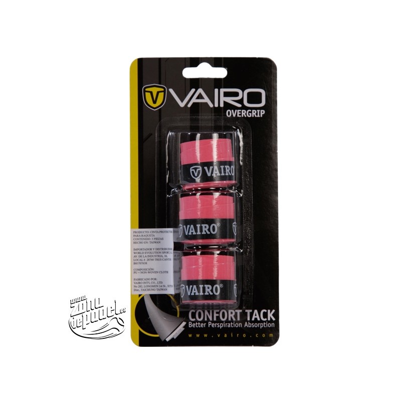3 Overgrips vairo Confort Tack Rosas 3 Overgrips vairo Confort Tack Rosas