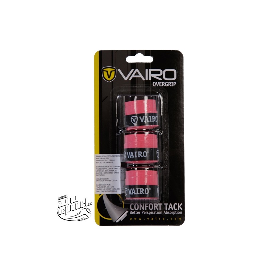 3 Overgrips vairo Confort Tack Rosas