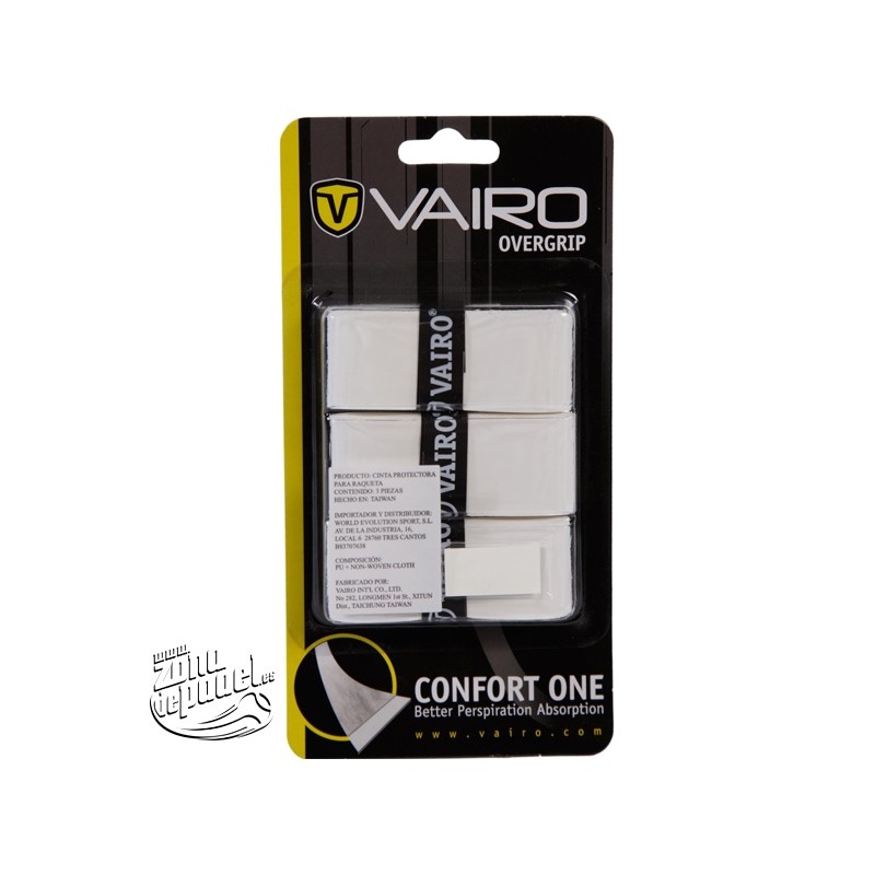 3 Overgrips vairo Confort one blancos