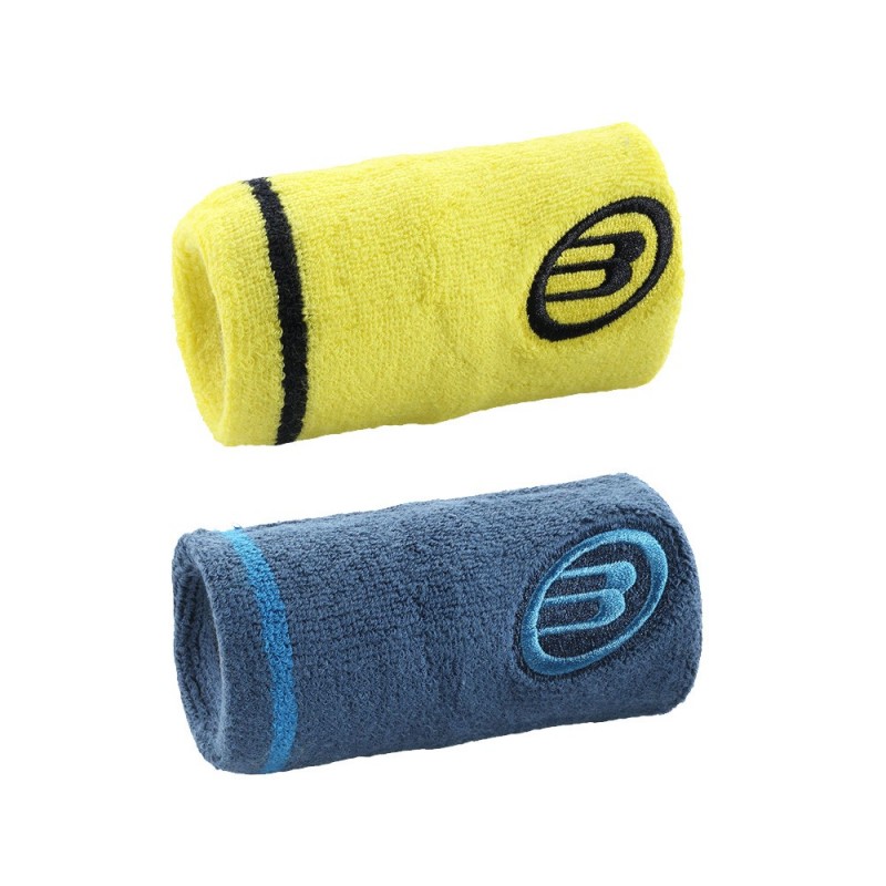 Muñequeras Bullpadel BPMU221 Azul Profundo Amarillo Limon Muñequeras Bullpadel BPMU221 Azul Profundo Amarillo Limon