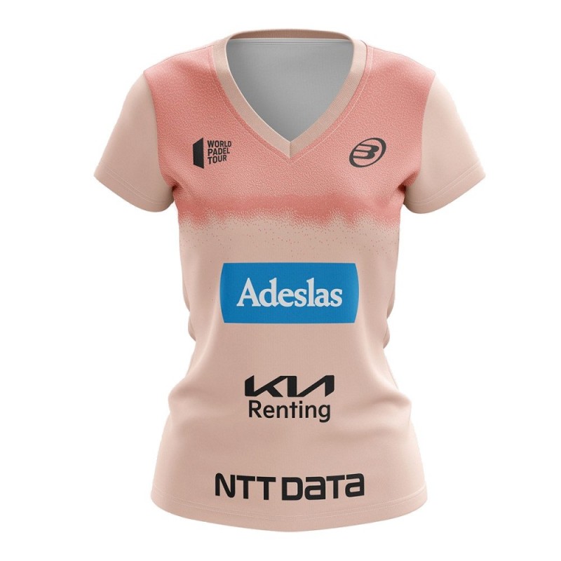 Camiseta Bullpadel Yeco Gemma Triay Salmon Fluor