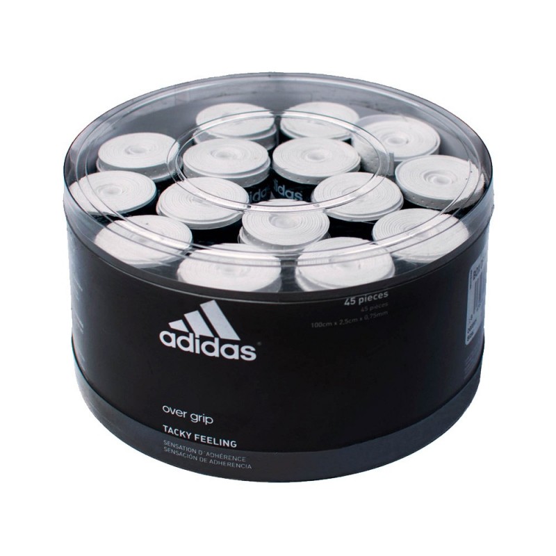 Cubo Overgrip Adidas Tacky 45 uds blanco microperforado