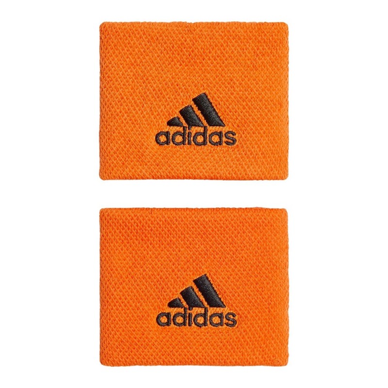 Muñequeras Adidas Tennis S Semi Impact naranjas y negro