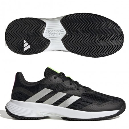 Adidas Courtjam Control core black silver white - pisada cómoda - Zona de Padel