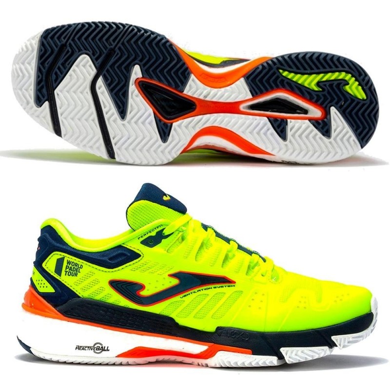 Zapatillas Joma T.SLAM MEN 2209 Amarillo Fluor Marino