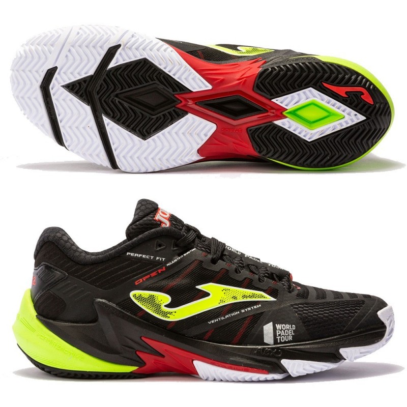 Zapatillas Joma T.OPEN MEN 2201 Negro Verde Fluor