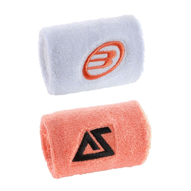 Muñequeras Bullpadel BPMUAS06 naranja pastel blanco Muñequeras Bullpadel BPMUAS06 naranja pastel blanco