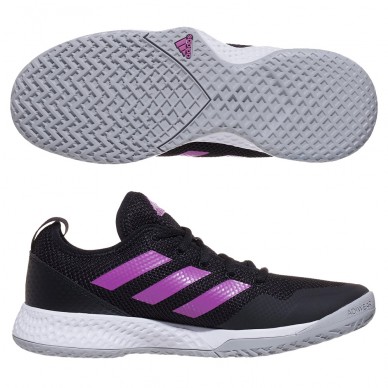 Zapatillas Adidas Courtflash W core black semi pulse lilac 2022