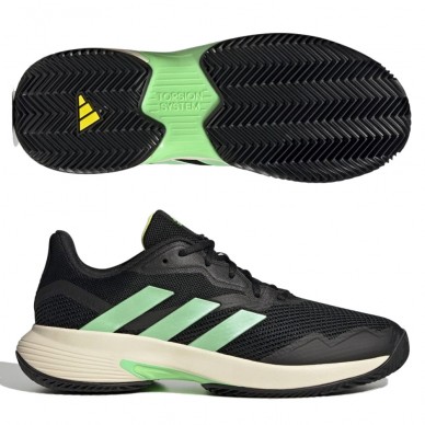 Zapatillas Adidas Courtjam Control M clay core black beam green yellow 2022