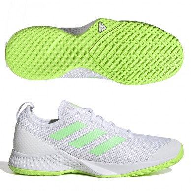 Zapatillas Adidas Courtflash M white beam solar green 2022