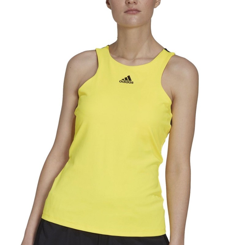 Camiseta Adidas Y-Tank beam yellow - ventilación HEAT.RDY - Zona de Padel