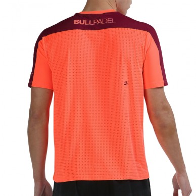 Camiseta Bullpadel Mitad coral fluor