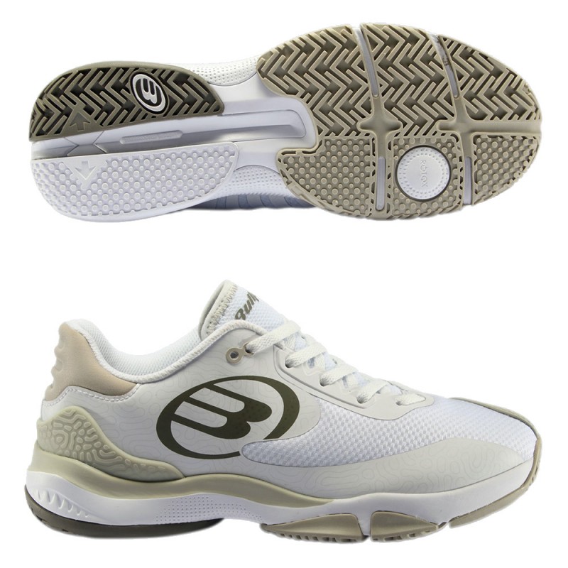 Zapatillas Bullpadel Flow Hybrid Fly 22 blanco kaki Zapatillas Bullpadel Flow Hybrid Fly 22 blanco kaki