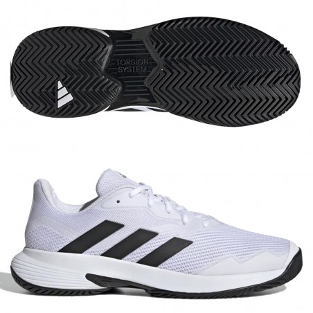 Hazlo pesado Locura Meandro Adidas Courtjam Control M white core black - Suela Adiwear - Zona de Padel