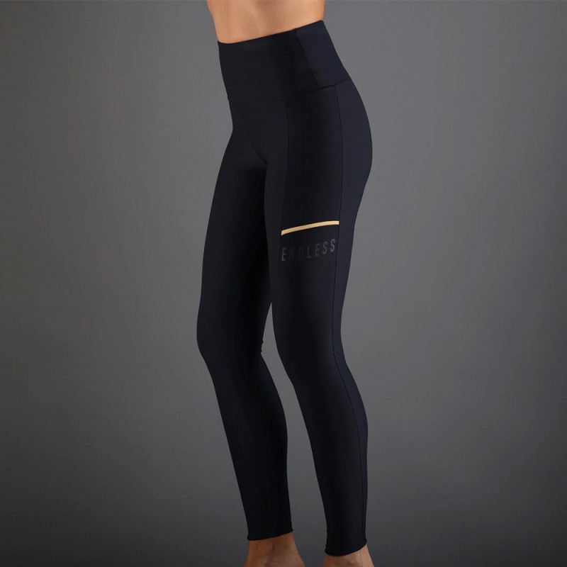 Mallas Endless Fit Pocket negro dorado Mallas Endless Fit Pocket negro dorado