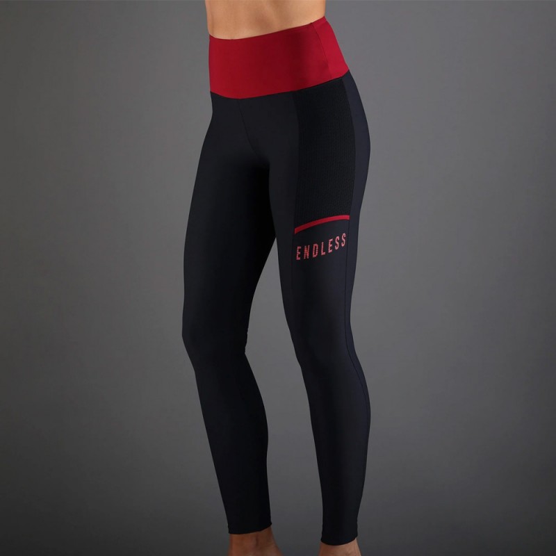 Mallas Endless Fit Pocket negro vino