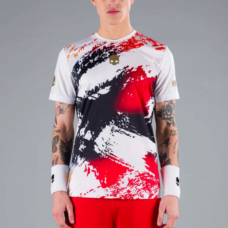 Camiseta Hydrogen Brush Tech Tee blanca azul roja Camiseta Hydrogen Brush Tech Tee blanca azul roja
