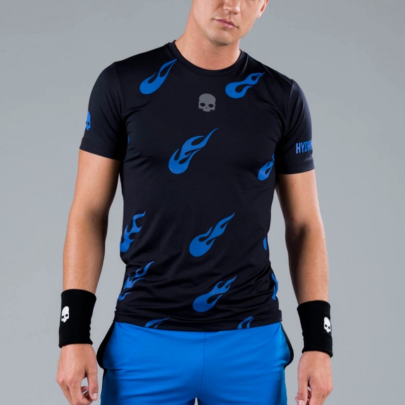 Camiseta Hydrogen Flames Tech Tee negra azul