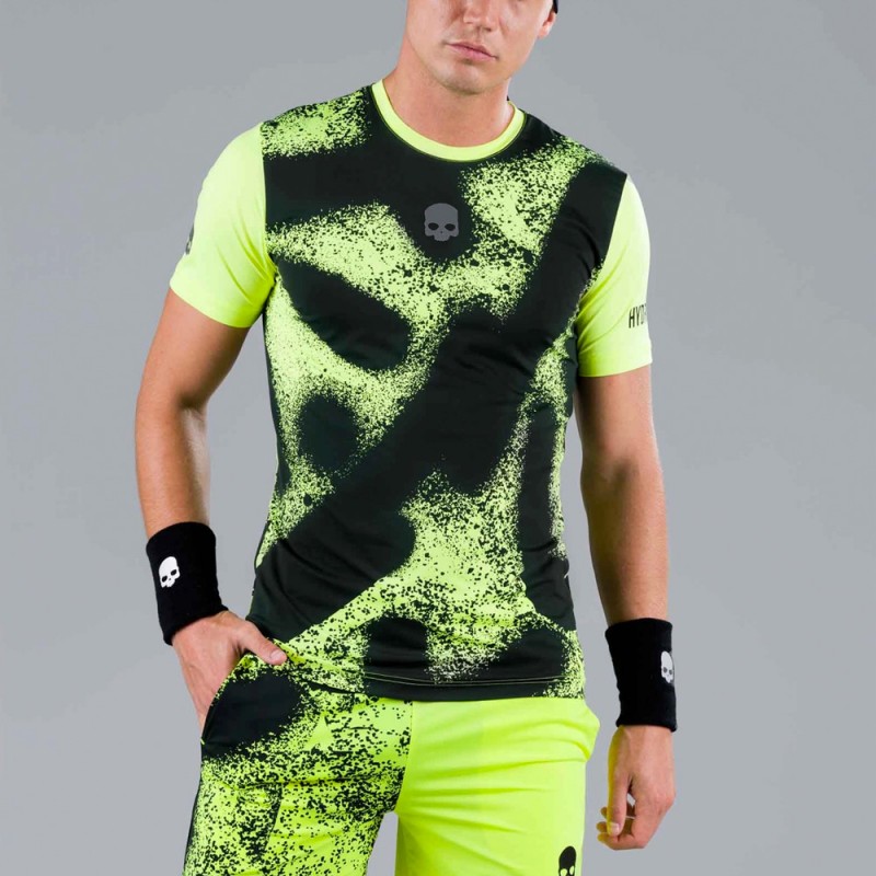 Camiseta Hydrogen Spray Tech Tee amarillo fluor - Tejido de poliamida - Zona Padel