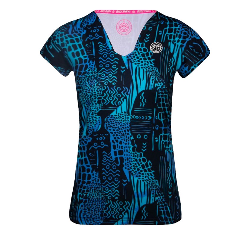 Camiseta Bidi Badu Bella 2.0 Tech V-Neck TEE azul oscuro