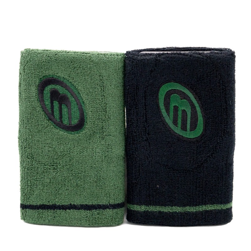 Muñequeras Bullpadel BPMU-22N verde negro Muñequeras Bullpadel BPMU-22N verde negro