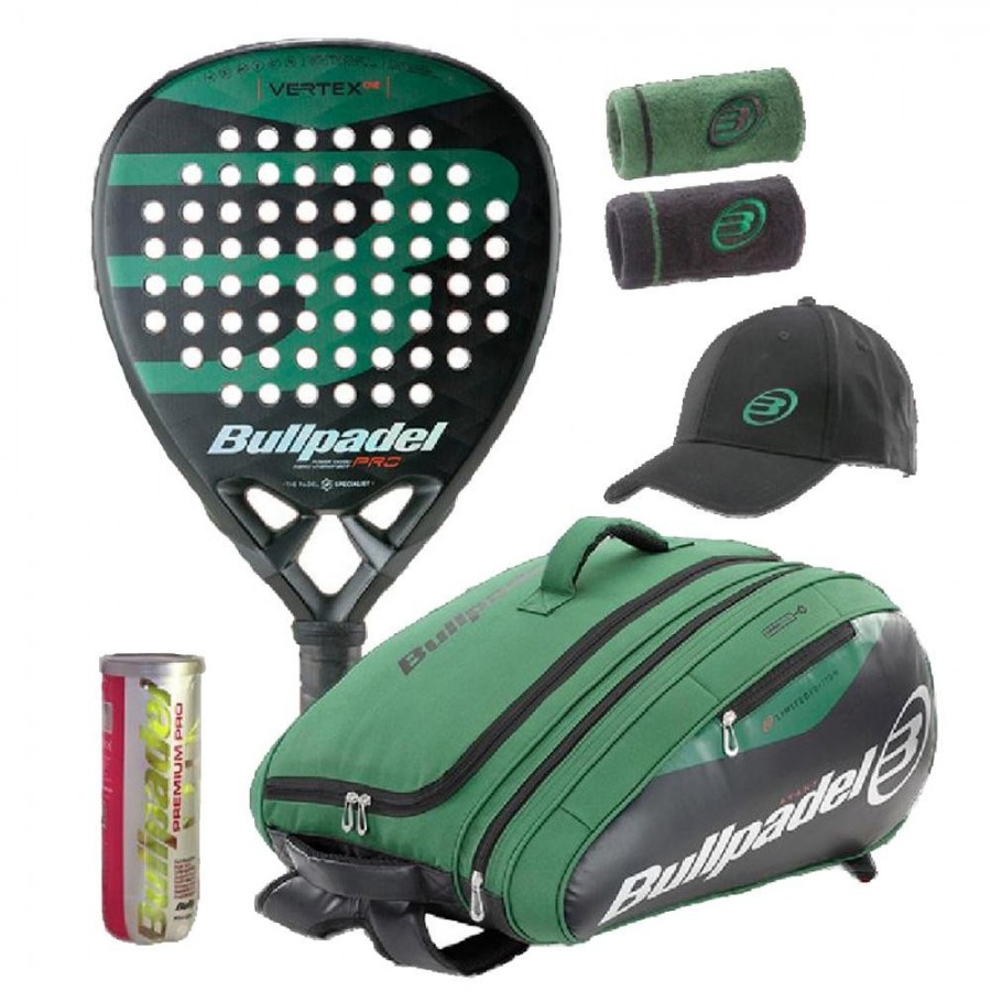 Paletero Bullpadel Vertex 03 Negro-Verde - Mundo padel