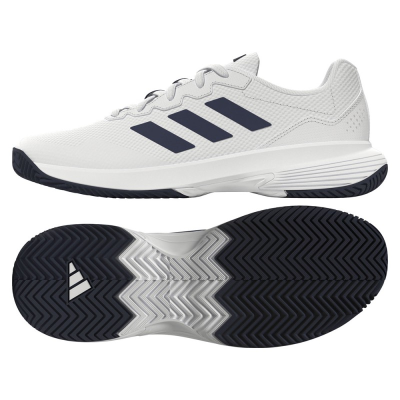Zapatillas Adidas Gamecourt 2 M blancas azul marino