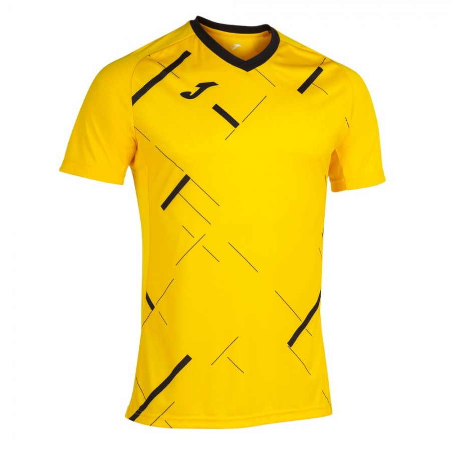Camiseta Joma Tiger III amarillo negro - Tejido mesh - Zona de Padel