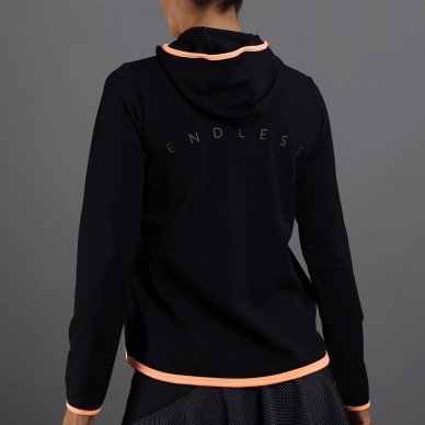 Sudadera Endless Breath negra salmon