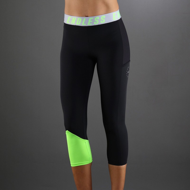 Mallas Endless Vanity Pocket Iconic 7/8 negras verdes Mallas Endless Vanity Pocket Iconic 7/8 negras verdes