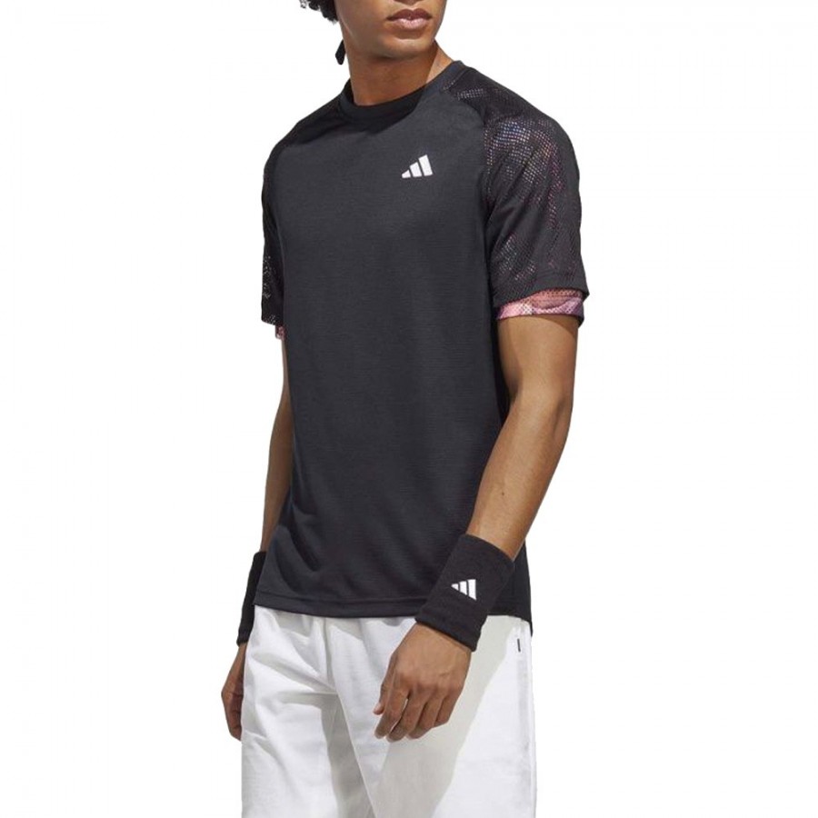 Camiseta Adidas Mel negra - poliester - Zona de Padel