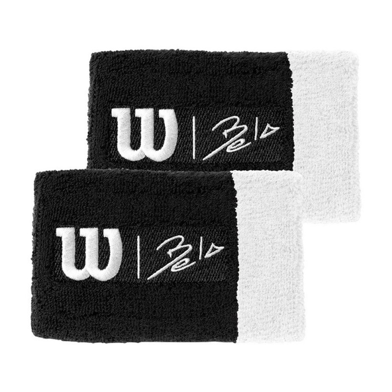 Muñequeras Wilson Bela Extra Wide WRTBD II negra