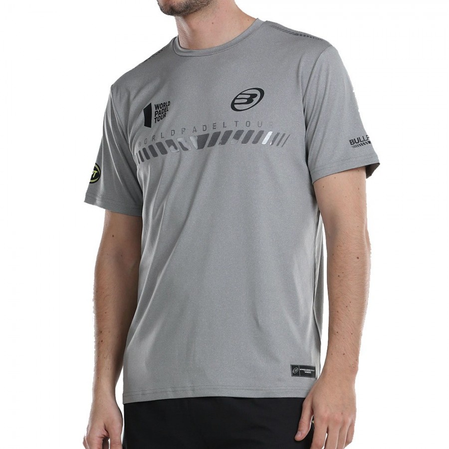 Camiseta Bullpadel Ligio gris medio - Elastica - Zona de Padel