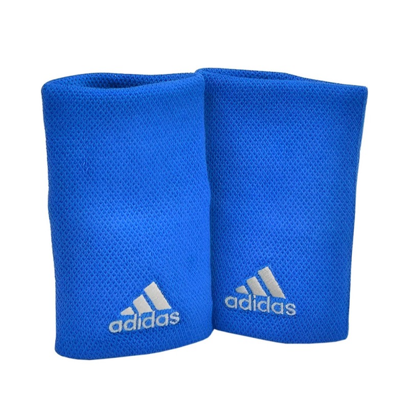 Muñequeras Adidas Wristband L azul gris Muñequeras Adidas Wristband L azul gris